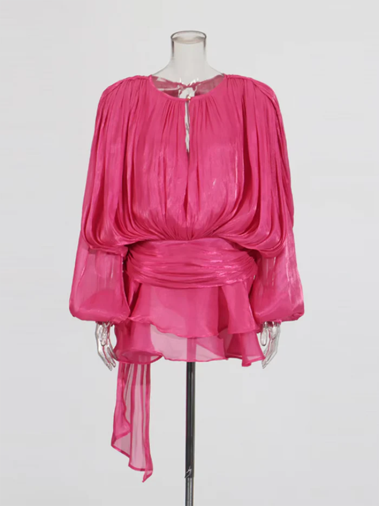 Vestido Curto Manga Lanterna Zunna Karina