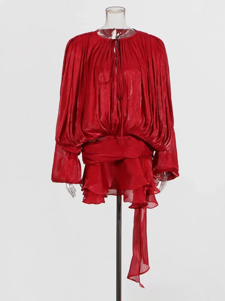 Vestido Curto Manga Lanterna Zunna Karina