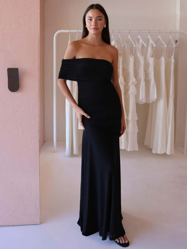Vestido Longo Com Echarpe Zunna Melina