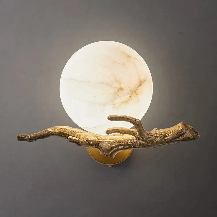 Luminária Arandela de Parede Moonlight Gaia - Ramificação de Mármore