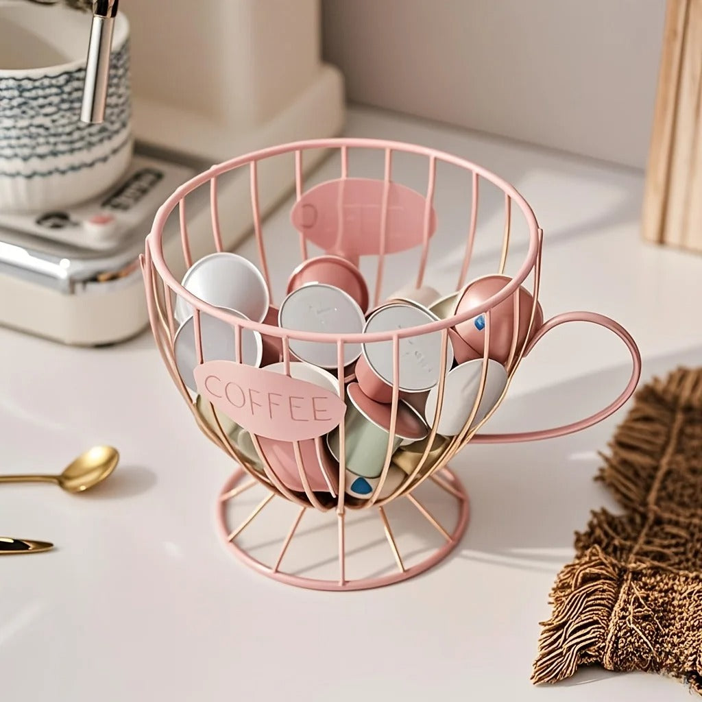 Porta Cápsulas de Café Luxo – Estilo Xícara Decorativa