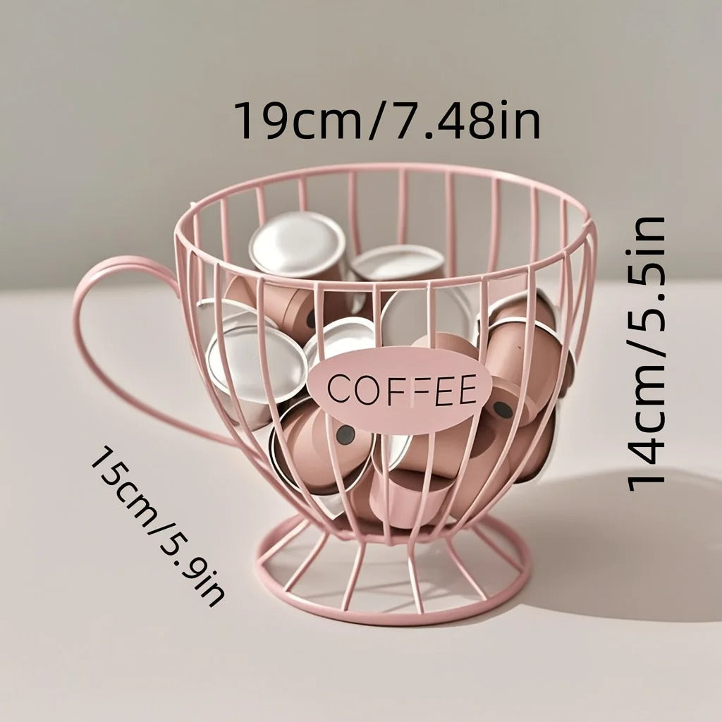 Porta Cápsulas de Café Luxo – Estilo Xícara Decorativa