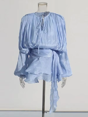 Vestido Curto Manga Lanterna Zunna Karina