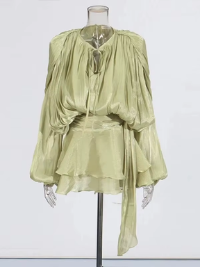 Vestido Curto Manga Lanterna Zunna Karina