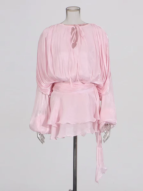 Vestido Curto Manga Lanterna Zunna Karina