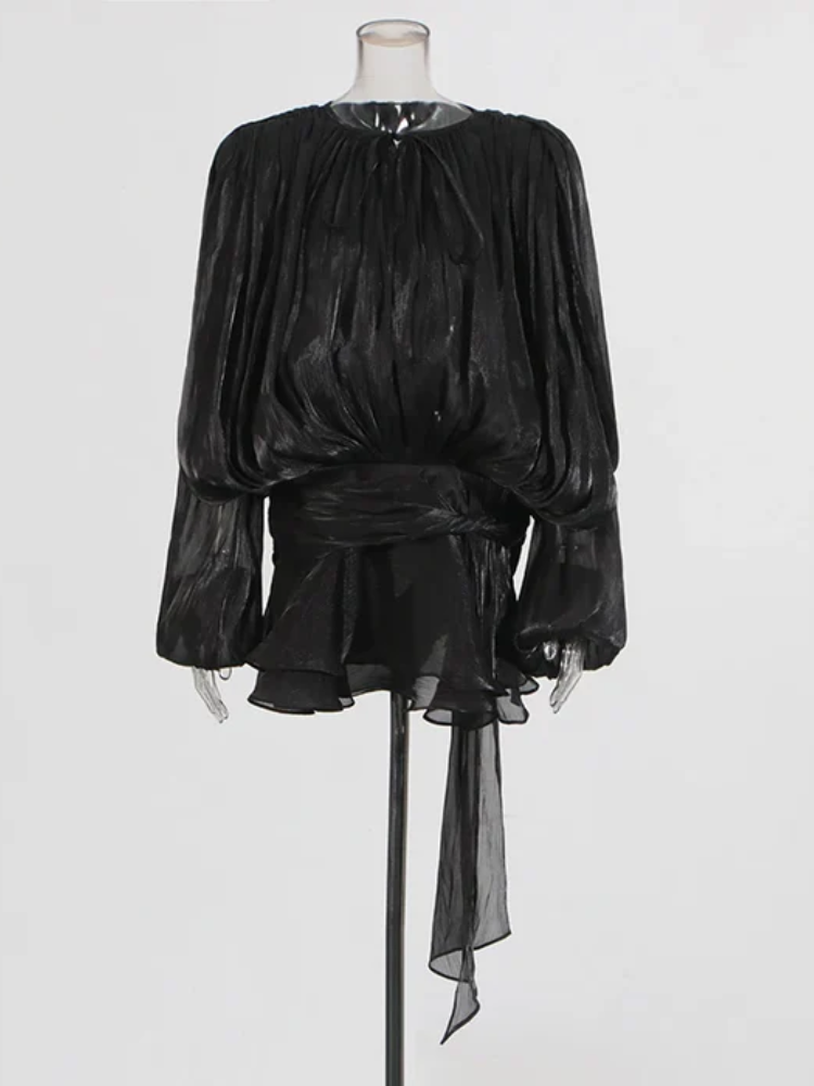 Vestido Curto Manga Lanterna Zunna Karina