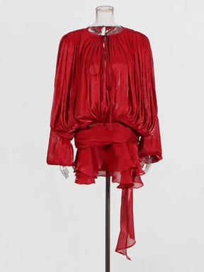 Vestido Curto Manga Lanterna Zunna Karina