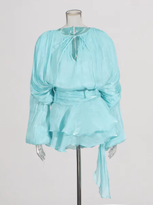 Vestido Curto Manga Lanterna Zunna Karina