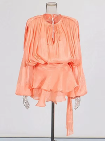 Vestido Curto Manga Lanterna Zunna Karina