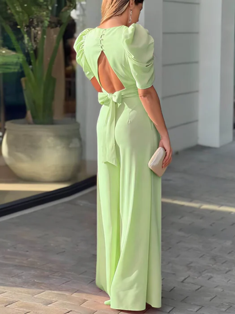 Macacão Longo Elegante com Devote V Zunna Brenda