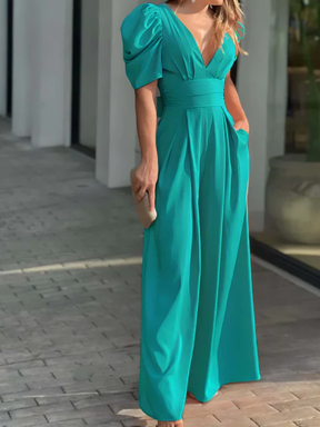 Macacão Longo Elegante com Devote V Zunna Brenda