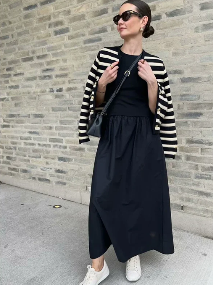 Vestido Midi Elegante e Versátil Zunna Agnes