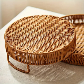 Bandeja Organizadora de Rattan Natural Estilo Rústico