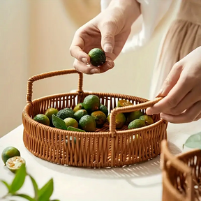Bandeja Organizadora de Rattan Natural Estilo Rústico