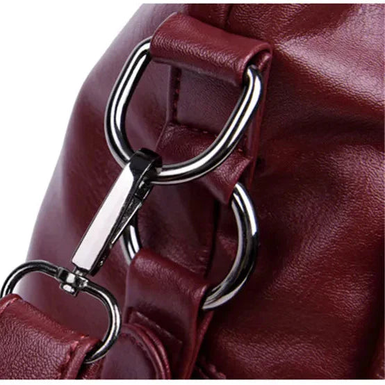 Bolsa de couro macio borla para as mulheres, luxo Crossbody Bag, alta qualidade, Designer Tote, senhoras, 2024