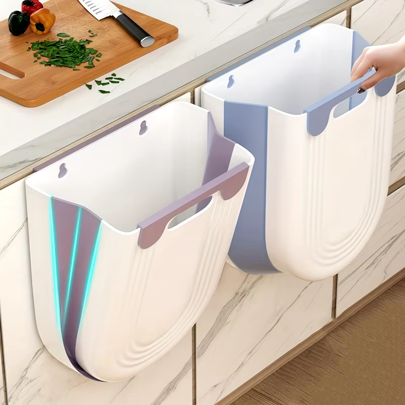 Lixeira Dobrável para Descarte de Cozinha