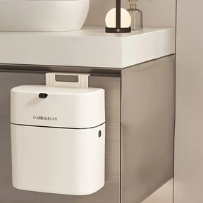 Lixeira Suspensa Minimalista com Tampa para Cozinha