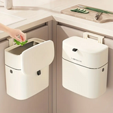 Lixeira Suspensa Minimalista com Tampa para Cozinha