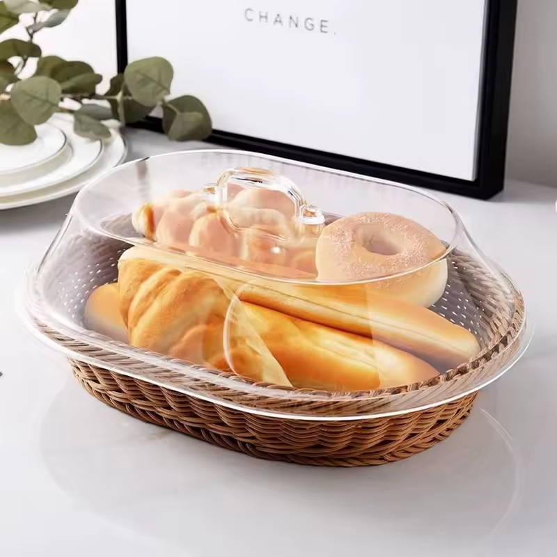 Cesta de Mesa Mônaco com Cúpula Transparente