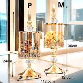 Potiche Decorativo de Vidro - Design Royal Elegance