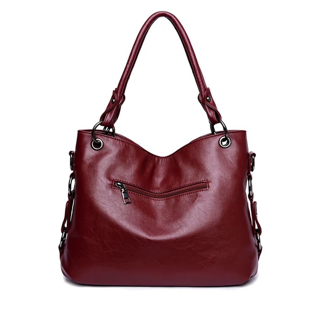 Bolsa de couro macio borla para as mulheres, luxo Crossbody Bag, alta qualidade, Designer Tote, senhoras, 2024