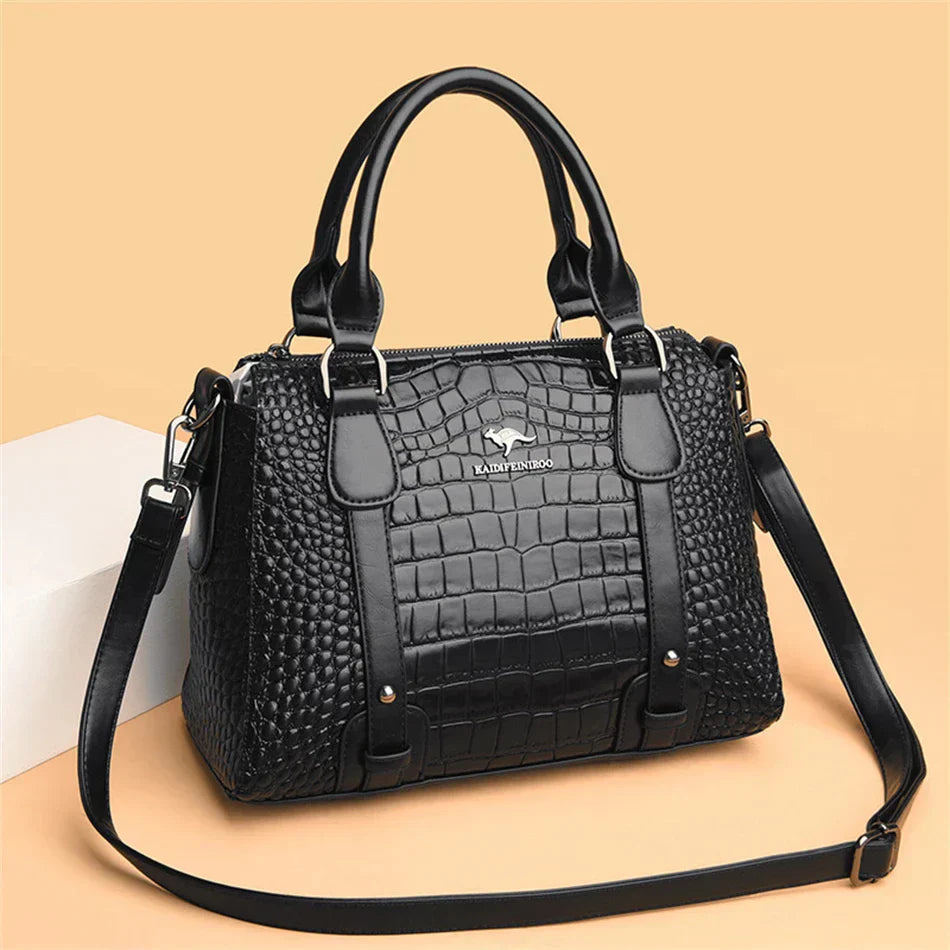 Bolsa de Ombro Crossbody de Couro Macio para Mulheres, Grande Capacidade, Bolsa de Lazer, Marca Designer de Luxo, Alta Qualidade, 2024