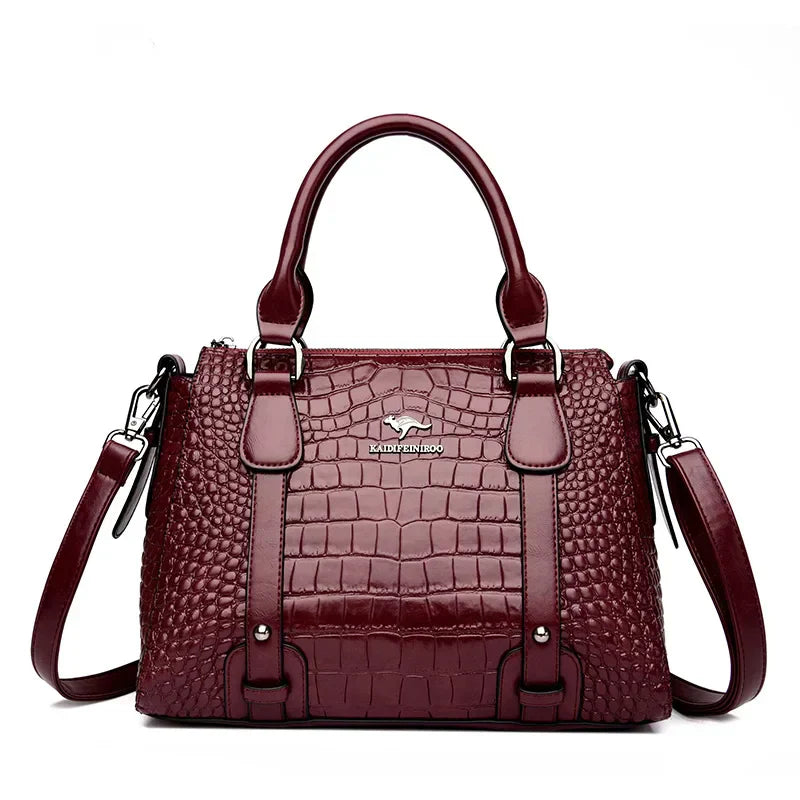 Bolsa de Ombro Crossbody de Couro Macio para Mulheres, Grande Capacidade, Bolsa de Lazer, Marca Designer de Luxo, Alta Qualidade, 2024