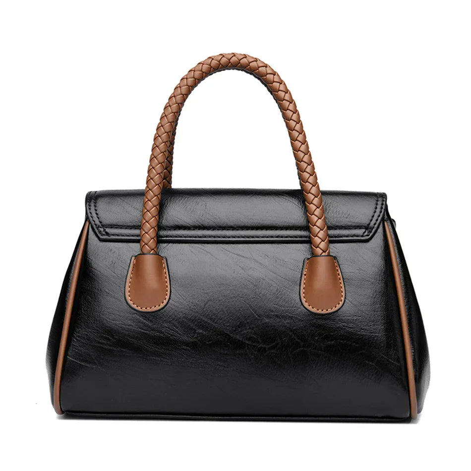 Bolsa de couro macia feminina de alta qualidade Boston Bag para menina, grande capacidade, tiracolo, designer de luxo, 2022