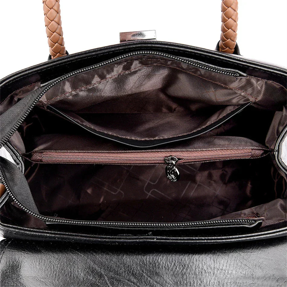 Bolsa de couro macia feminina de alta qualidade Boston Bag para menina, grande capacidade, tiracolo, designer de luxo, 2022