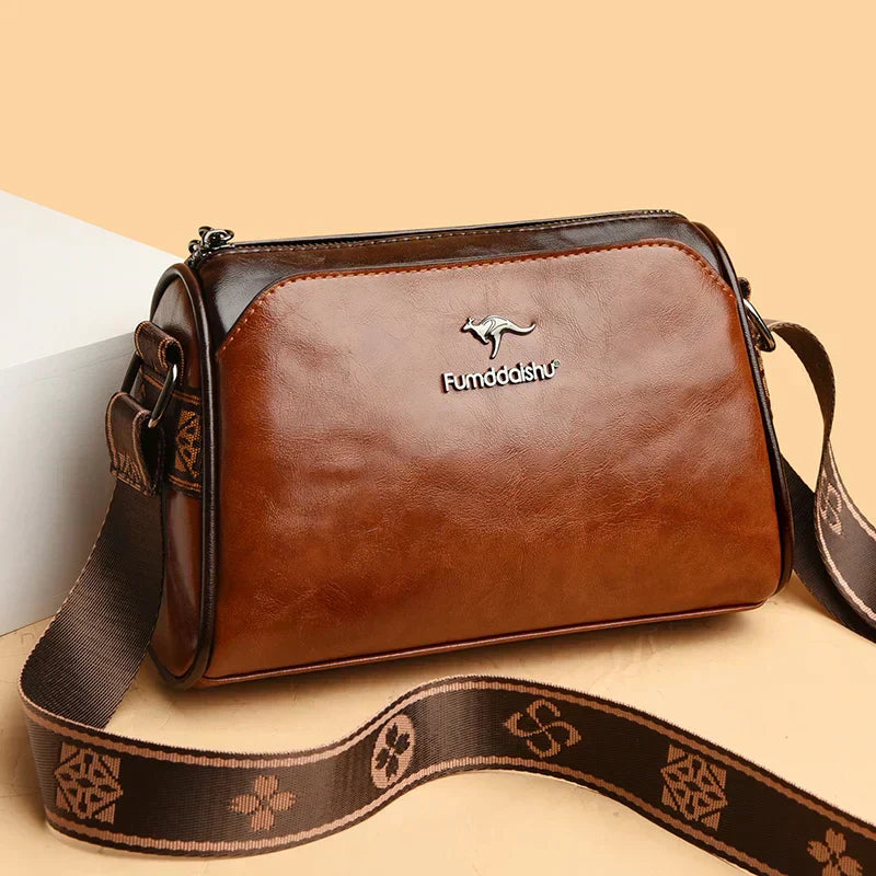 Genuíno couro macio bolsa crossbody para senhoras, sacos de ombro, bolsas de luxo, marca designer de alta qualidade, novo, 2024