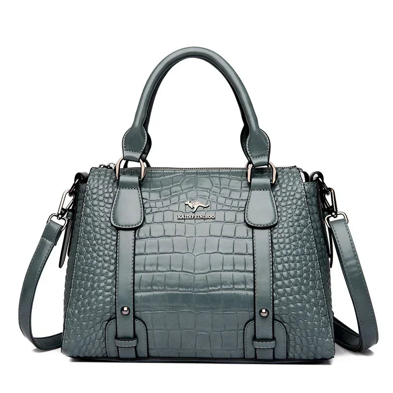Bolsa de Ombro Crossbody de Couro Macio para Mulheres, Grande Capacidade, Bolsa de Lazer, Marca Designer de Luxo, Alta Qualidade, 2024