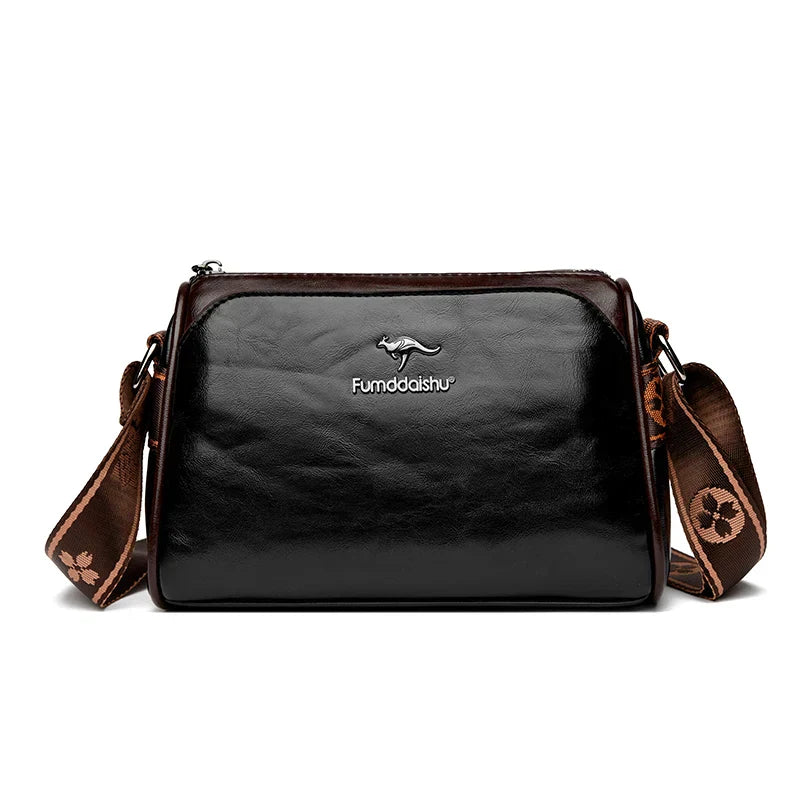 Genuíno couro macio bolsa crossbody para senhoras, sacos de ombro, bolsas de luxo, marca designer de alta qualidade, novo, 2024