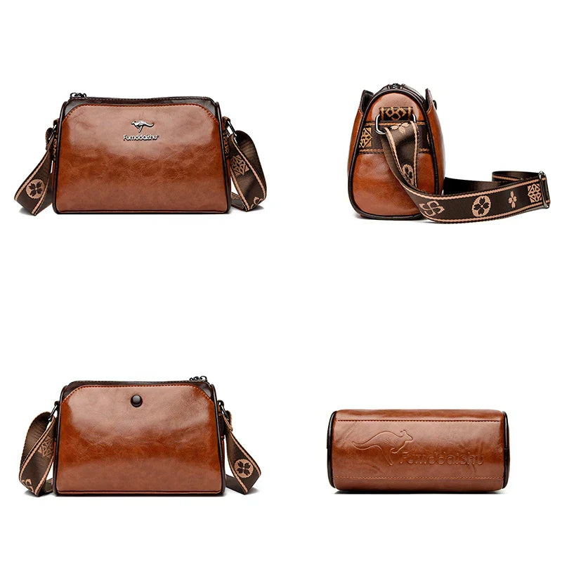 Genuíno couro macio bolsa crossbody para senhoras, sacos de ombro, bolsas de luxo, marca designer de alta qualidade, novo, 2024