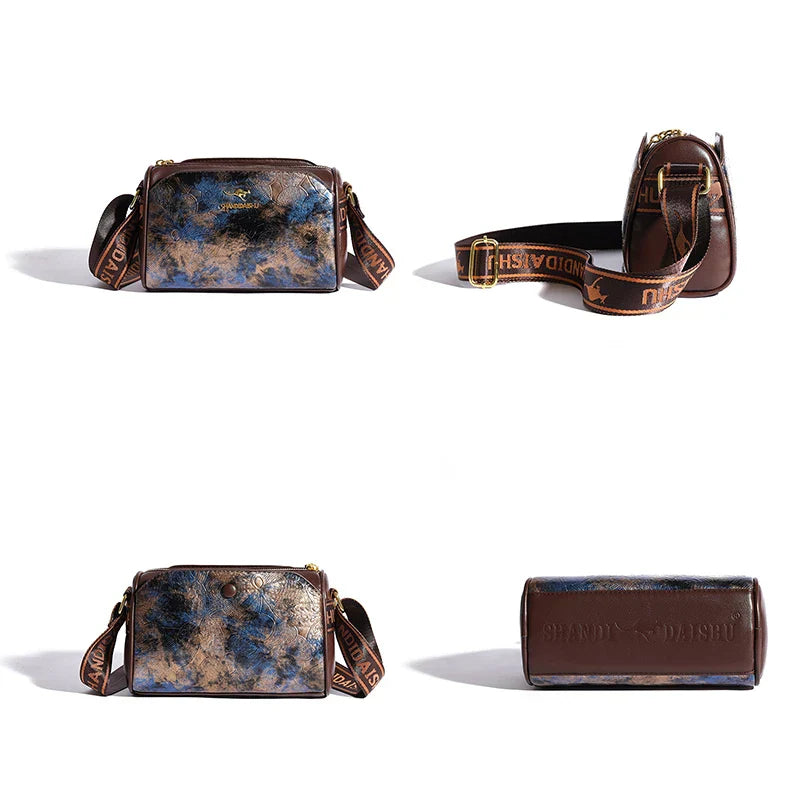 Sacolas de couro macio vintage para mulheres, Multi bolso Shoulder Messenger Bag, Bolsas de grife de luxo, alta qualidade
