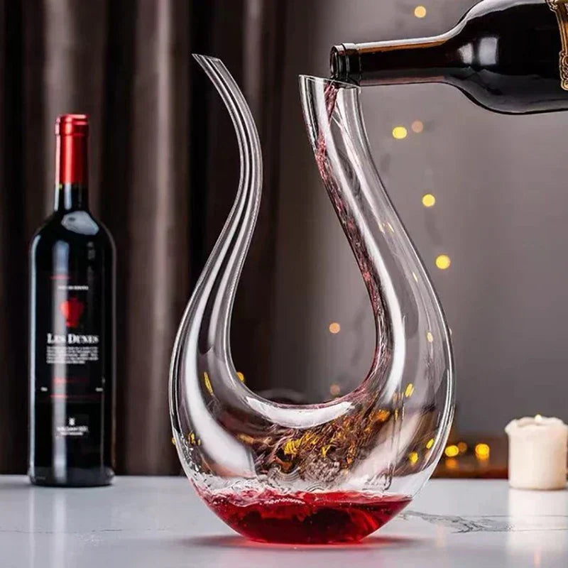 Decantador de Vinho Forma de Cisne em Vidro