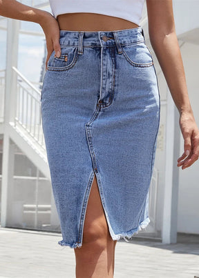 Saia Jeans Midi