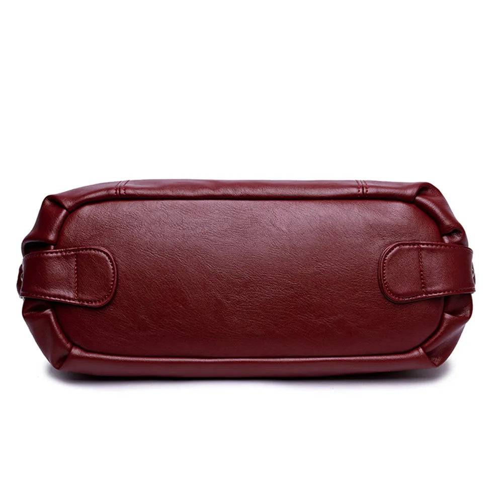 Bolsa de couro macio borla para as mulheres, luxo Crossbody Bag, alta qualidade, Designer Tote, senhoras, 2024