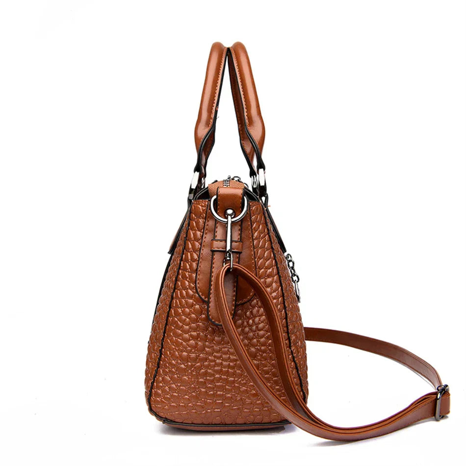 Bolsa de Ombro Crossbody de Couro Macio para Mulheres, Grande Capacidade, Bolsa de Lazer, Marca Designer de Luxo, Alta Qualidade, 2024