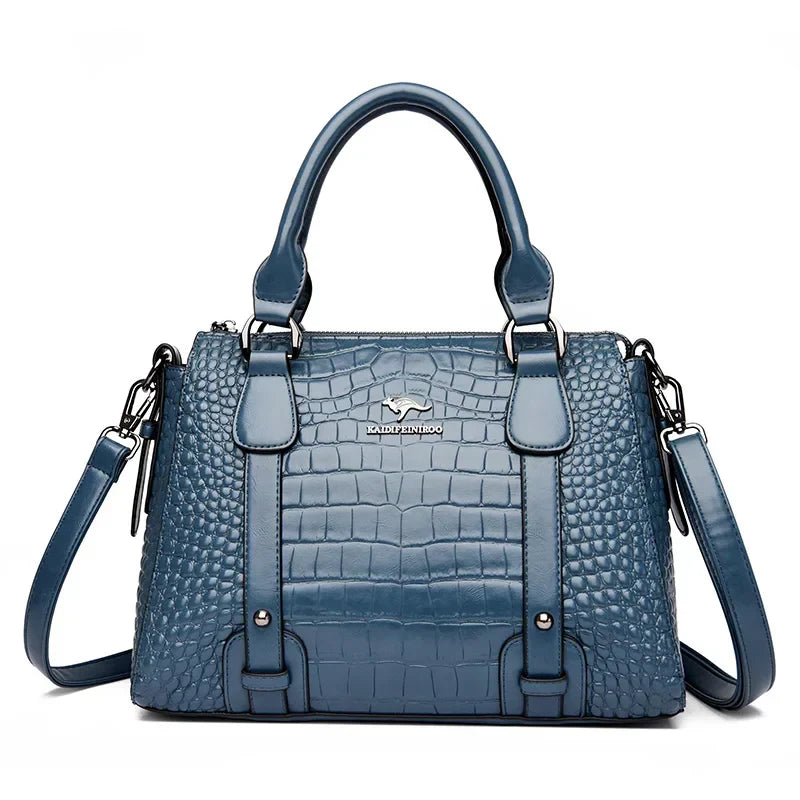Bolsa de Ombro Crossbody de Couro Macio para Mulheres, Grande Capacidade, Bolsa de Lazer, Marca Designer de Luxo, Alta Qualidade, 2024