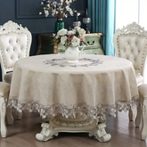 Toalha de Mesa Elegance com Renda Delicada - Design Clássico