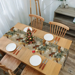 Caminho de Mesa de Design Botânico para Mesa Posta