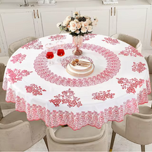 Toalha de Mesa Clássica com Renda Padrão Floral