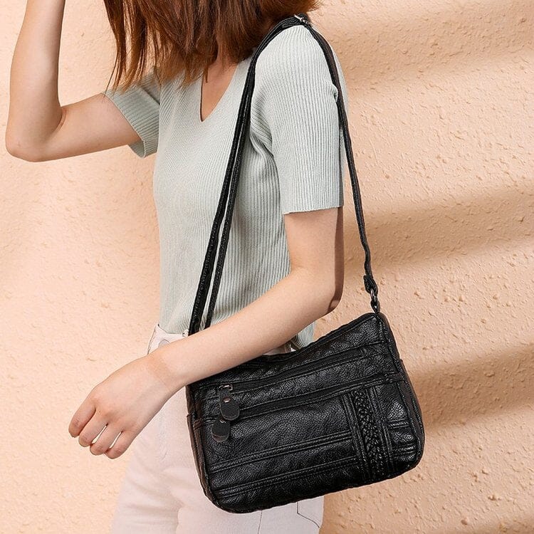 Bolsa Feminina de Ombro em Couro Sintético – Compacta e Sofisticada