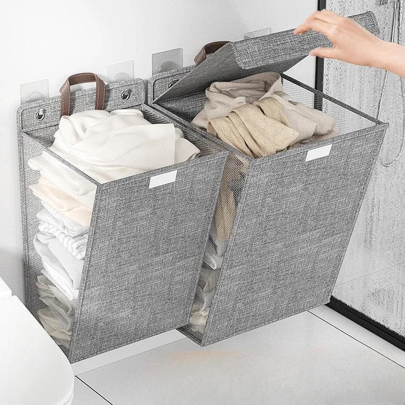 Cesto Organizador de Roupas Dobrável Multifuncional