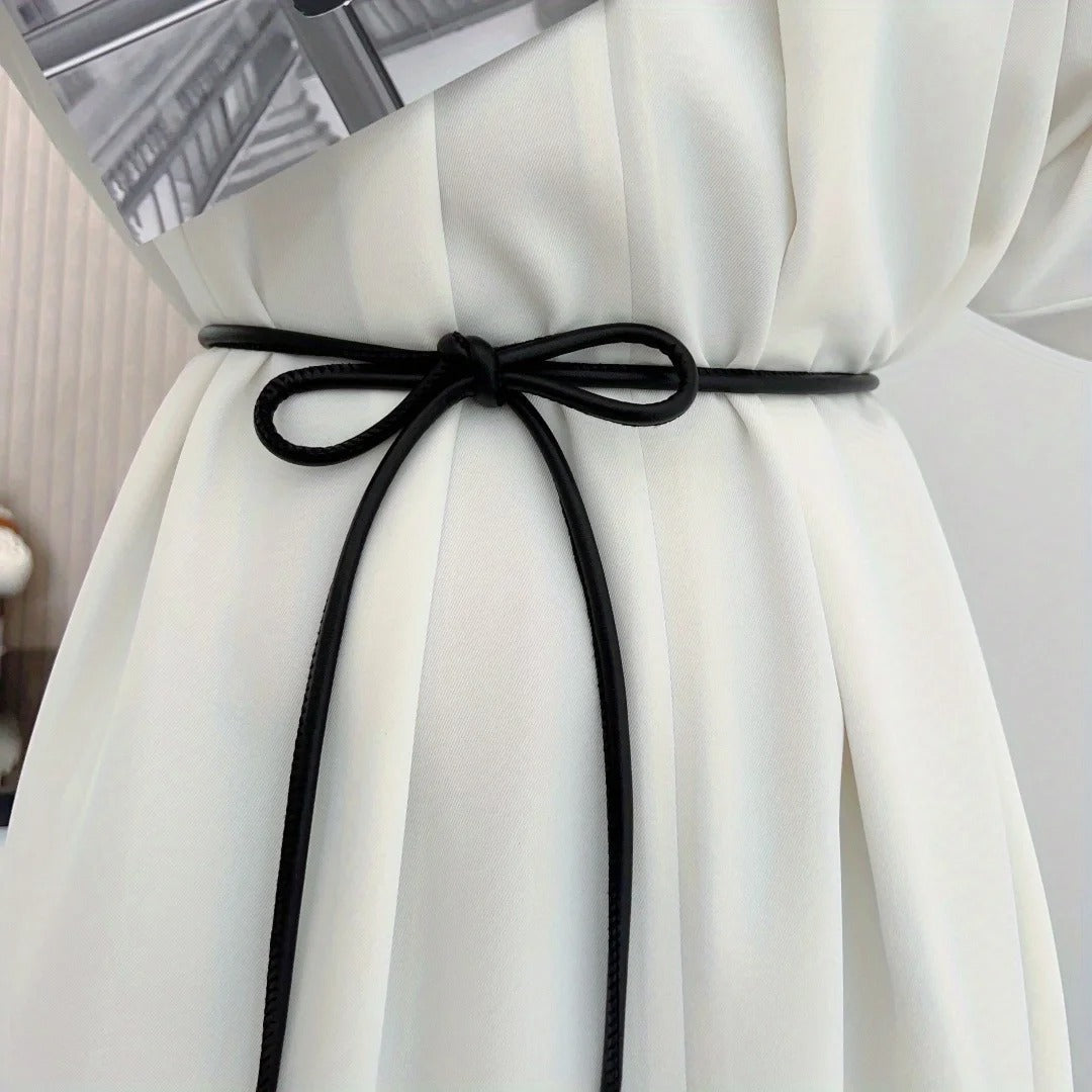 Cinto Feminino de Couro Sintético Elegante com Laço