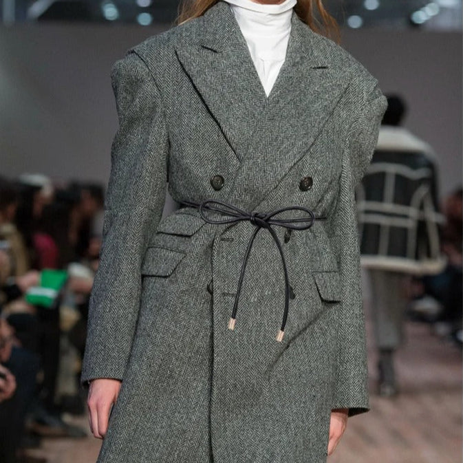 Cinto Feminino de Couro Sintético Elegante com Laço