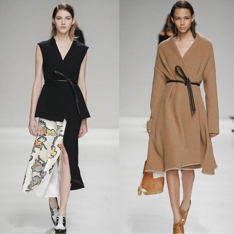 Cinto Feminino de Couro Sintético Elegante com Laço