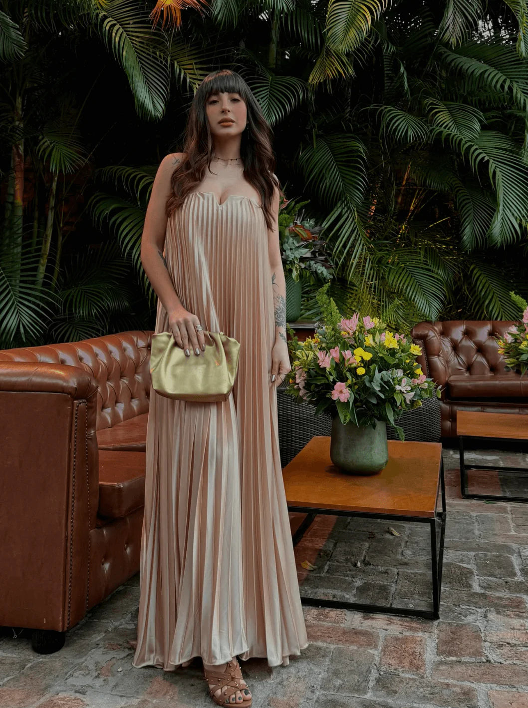 Foto de cliente usando a peça