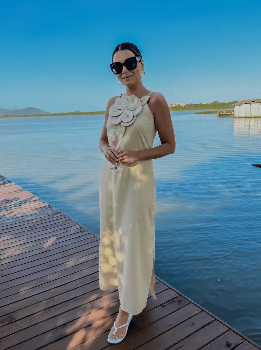 Foto de cliente usando a peça