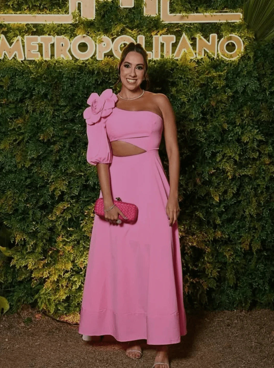 Foto de cliente usando a peça